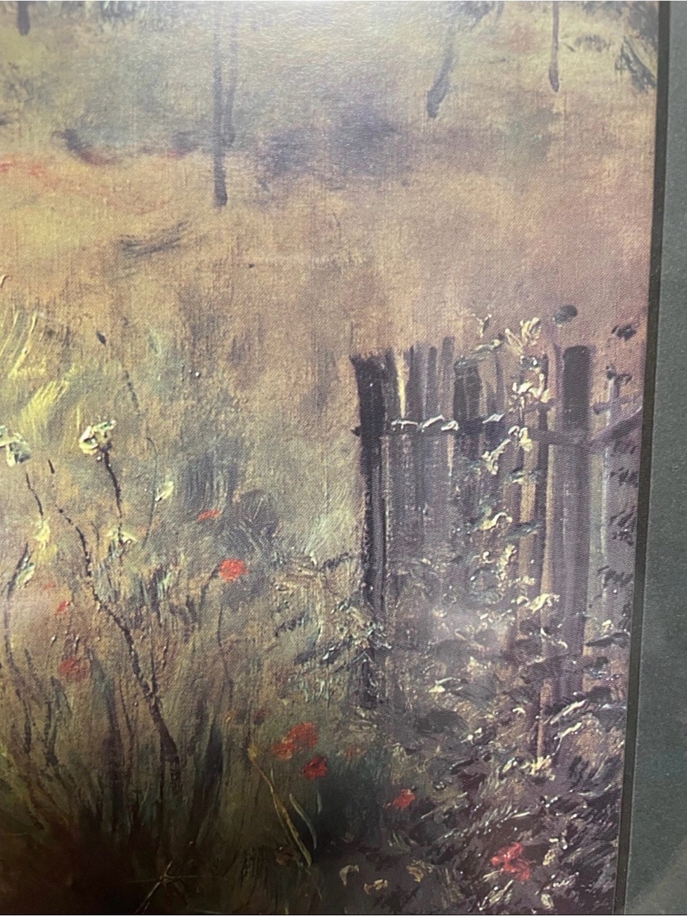 Frame Vintage Meadow Print in Green and Gold Tones - Picture 5 of 11